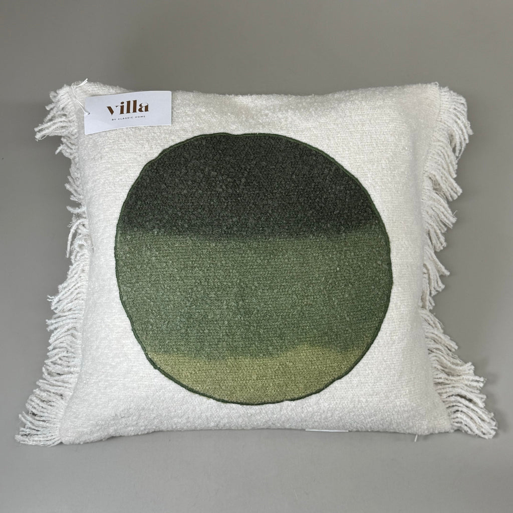 VILLA RN 20"x20" Gantt Pillow in Green/Ivory
