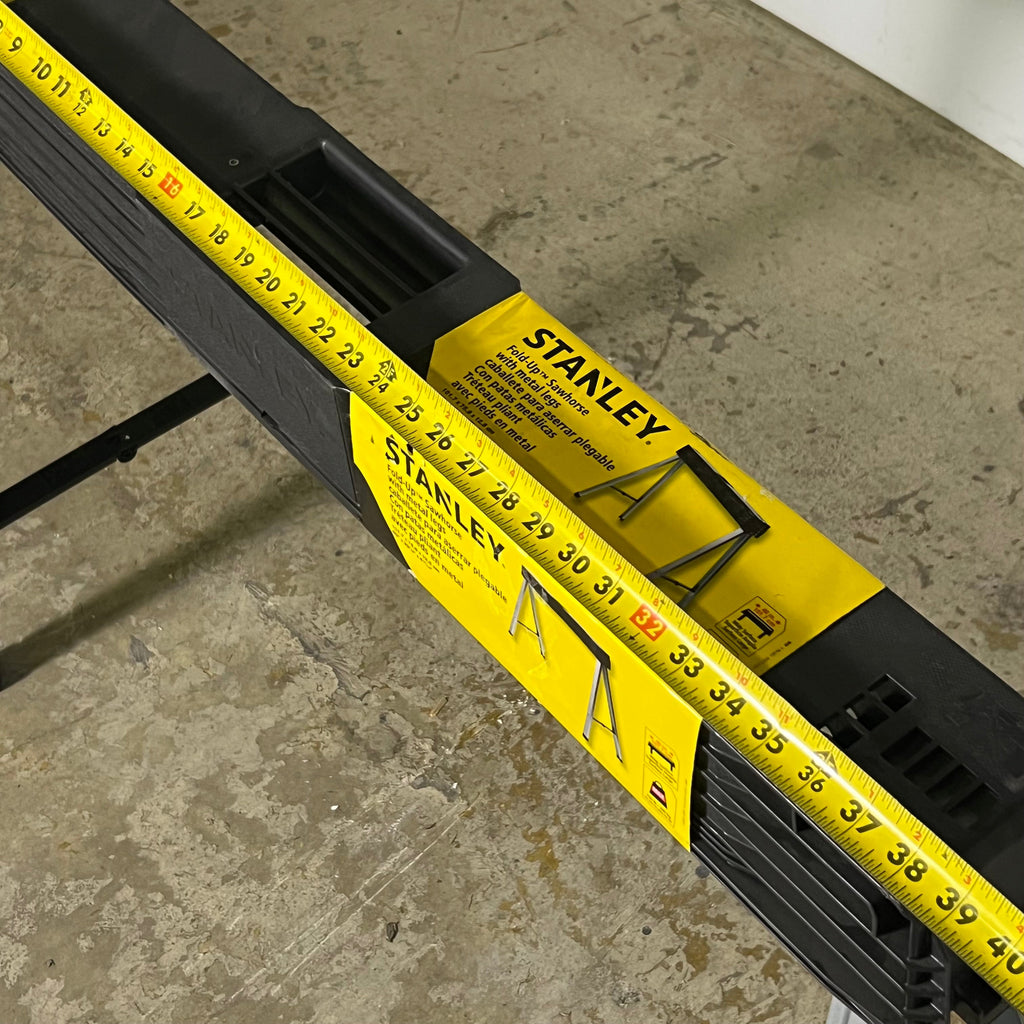STANLEY Foldup Sawhorse W/ Metal Legs 40" L x 30.5" H ,STST11151 Black & Yellow