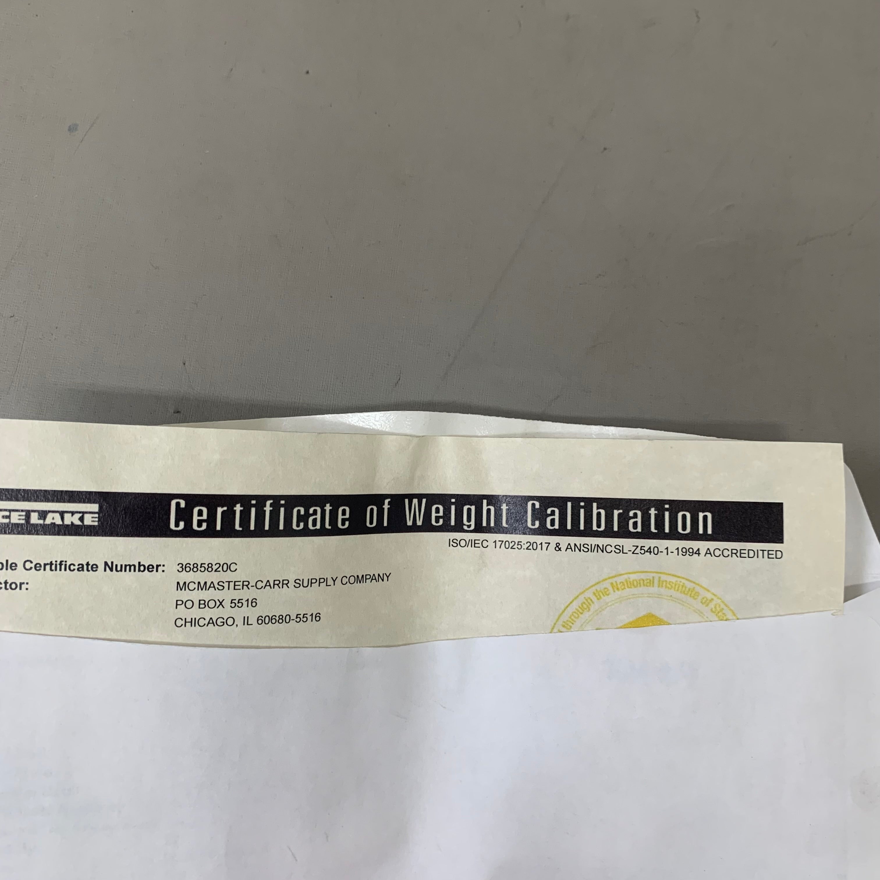 RICE LAKE WEIGHTING SYSTEM Cast Iron Calibration Weight ASTM Class 6 20 kg 12771