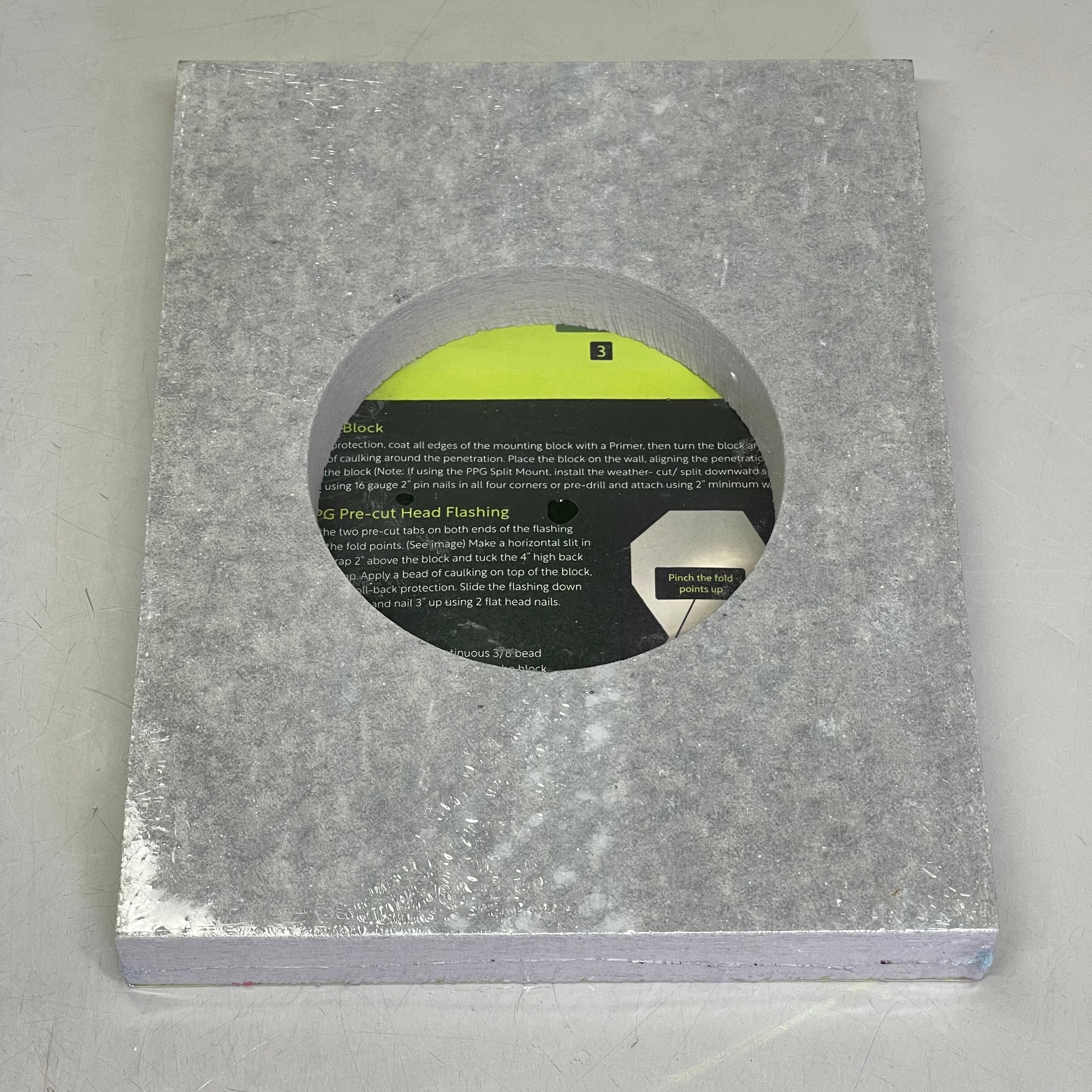 PORTLANDPRODUCTS (10 PACK) Primed Smooth Vent Block O/D 7.25" x 9.25" x I/D 4.25" Grey PPS307VB