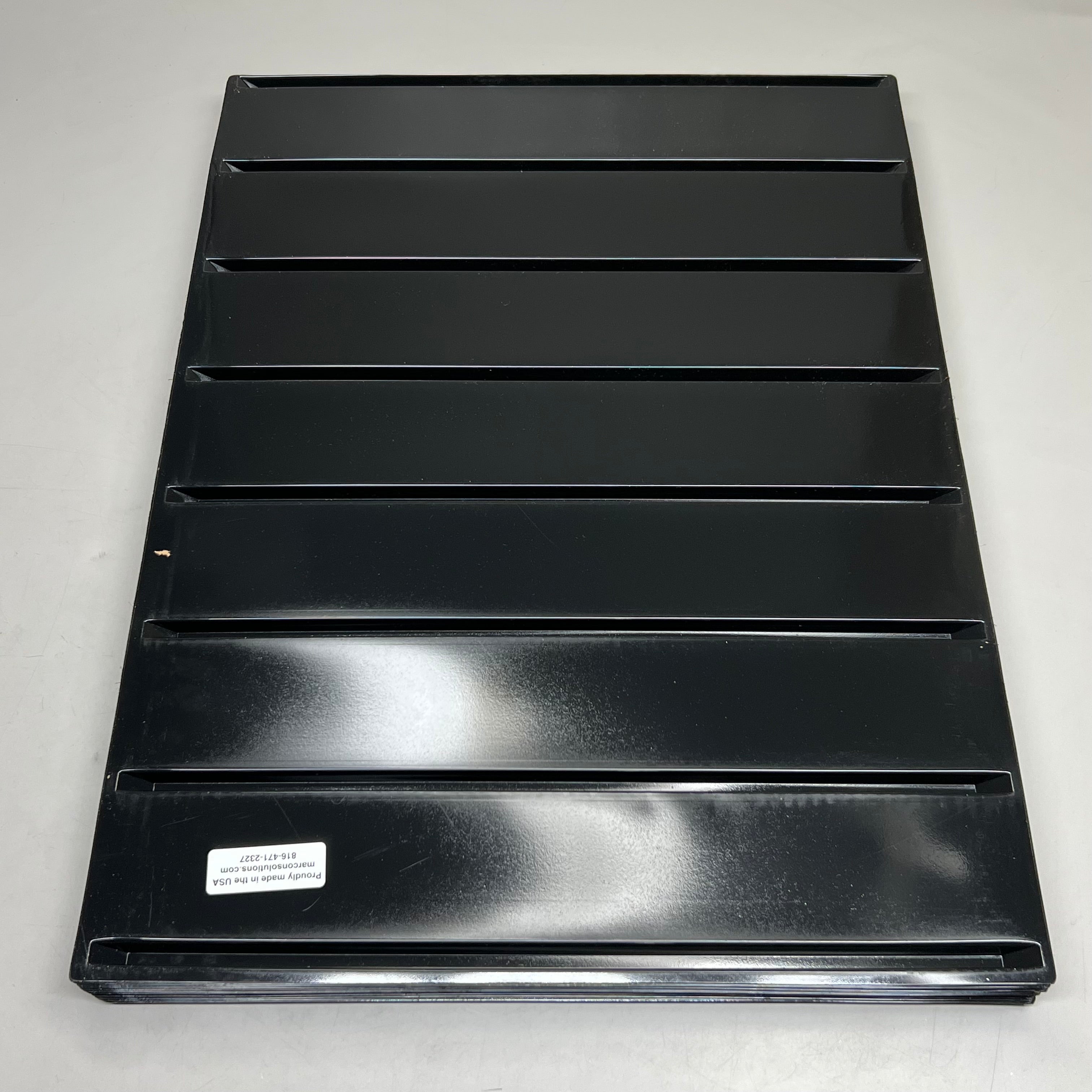 Ice Cream Shelf Liner (25 Pack) P/N 4565 Black 7-Channel Pint Trays