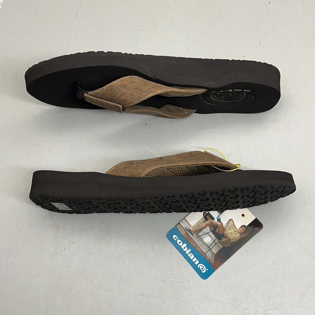 COBIAN Floater Sandals Synthetic Strap Men's Sz 9, EU 41.5 Mocha FLT18-203-9