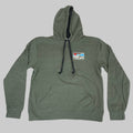 LONEROCK Helen Georgia Tie Hoodie Sz Medium Green