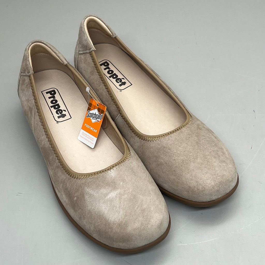PROPET Yara Slip-On Orthotic Comfort Women's Sz 8 M(B) Natural Buff Suede WCX004L