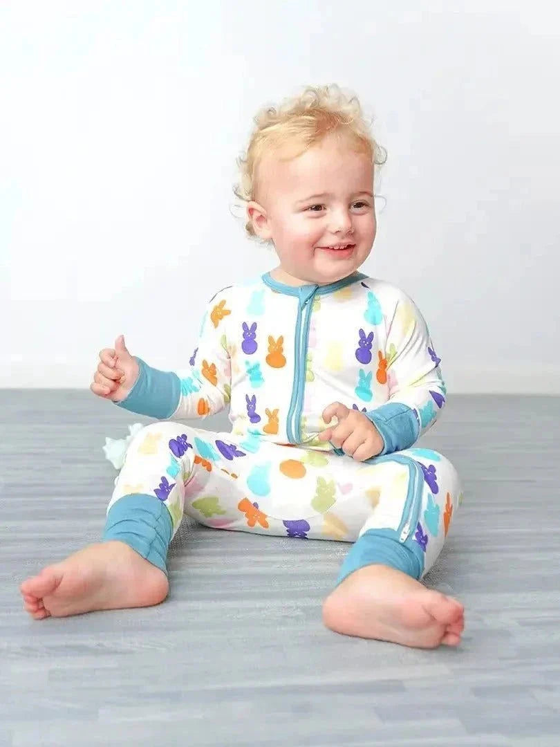Emerson and Friends - Peeps Easter Bunny Bamboo Pajamas Baby Pajamas Footie Pajama