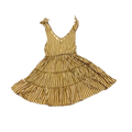 Emma Grace Shoppe Organic Gold Gingham Tiered Tie Dress