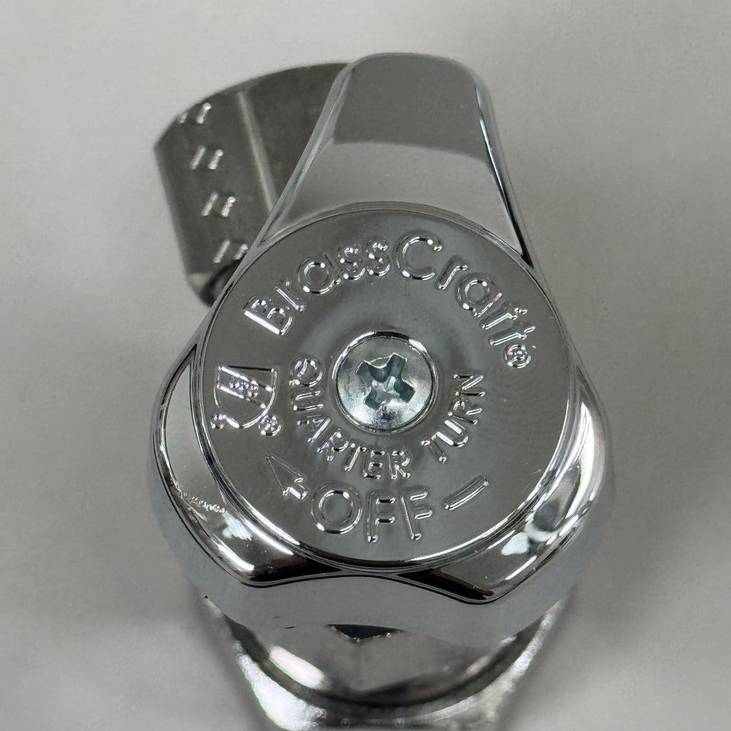 ZA@ BRASS CRAFT (5 PACK) 1/4" Turn Angle Supply STOP Valve 1/2"x3/8" Chrome G2CR19XC As-is Damaged Packaging