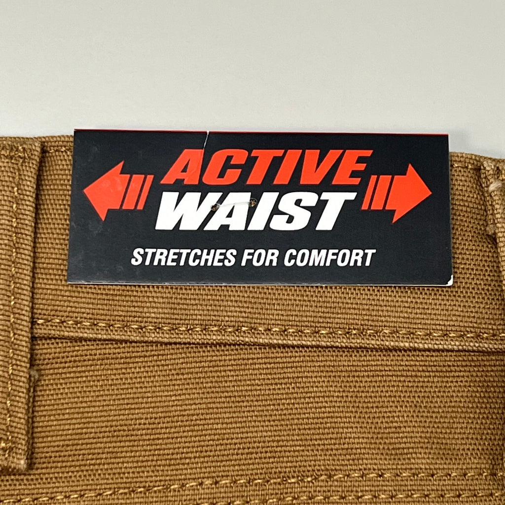 DICKIES Flex Regular Fit Double Knee Pant Men's Sz 42X30 Stonewashed Brown Duck