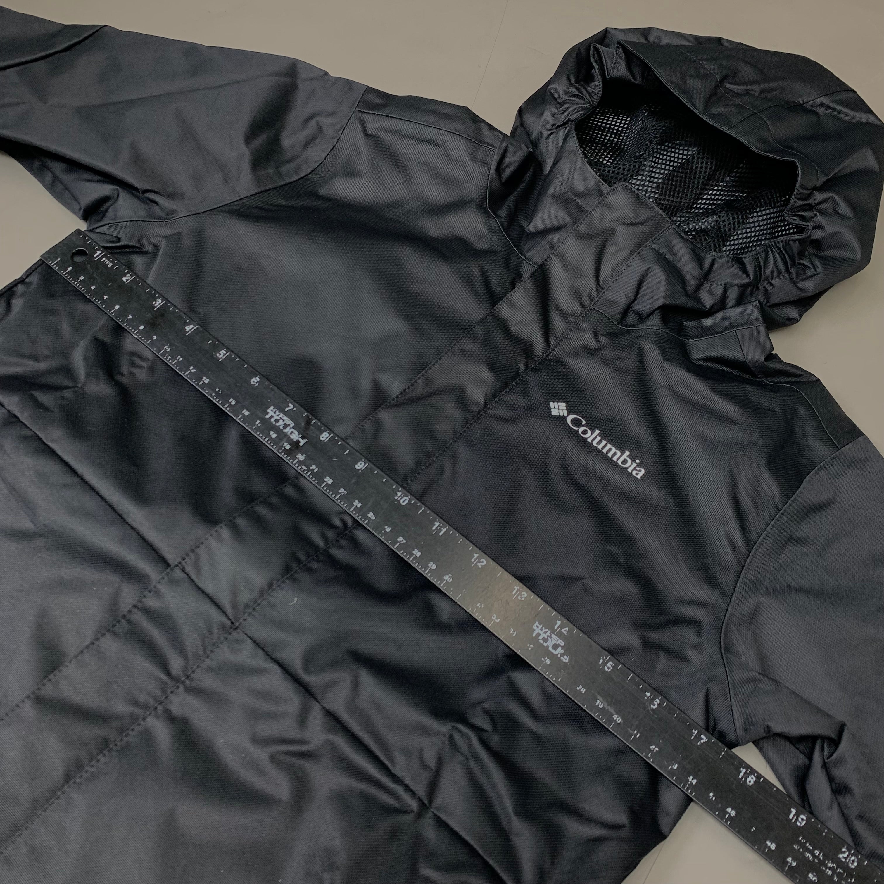 COLUMBIA Reflective Detail Hikebound Jacket Boys Youth Sz M Black SB6647-010