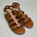 VINCE CAMUTO Leather Studded Gladiator Sandals Women's Sz 7M Caramelo VC-Claira