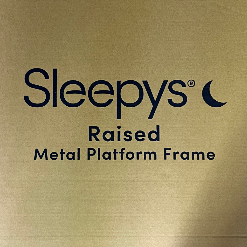 SLEEPYS Raised Metal Bed Frame Sz Twin, Black CHS32911