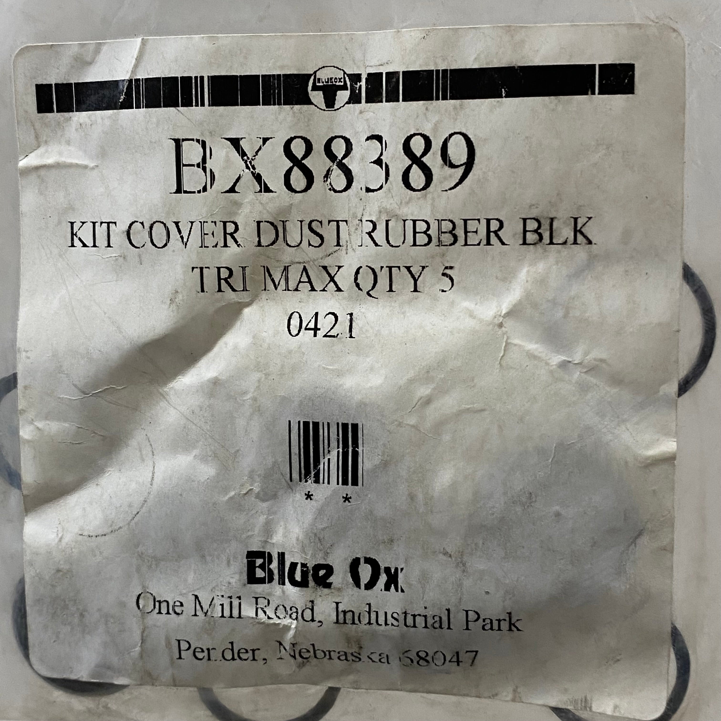 BLUE OX (5 PACK) Tri Max Rubber Dust Cover Kit Black BX88389 (New Other- Distressed Packaging)