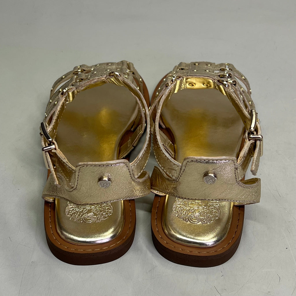 VINCE CAMUTO Leather Studded Gladiator Sandals Women's Sz 7.5M Egyptian Gold