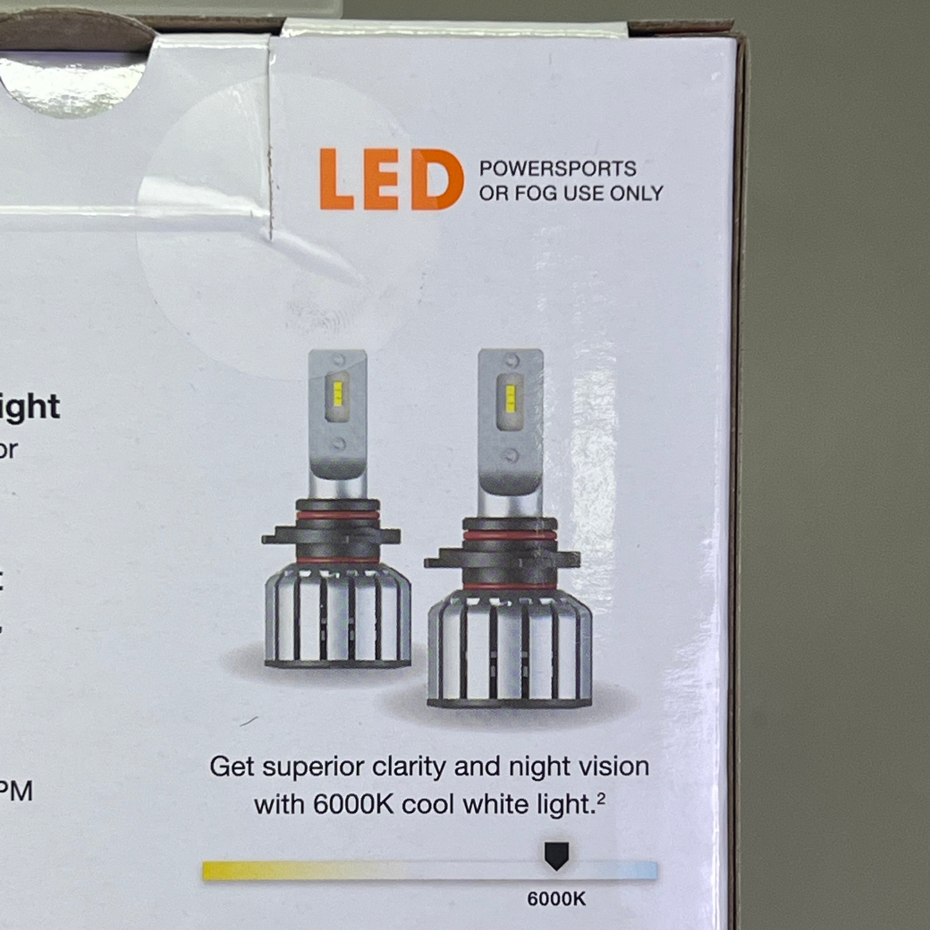 SYLVANIA (2 PACK)LED Fog & Powersports Bulb 12.8V DC 6000K Cool White 9005SL.BX2
