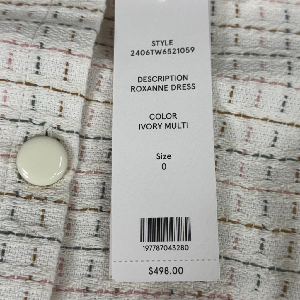 VERONICA BEARD Women's Sleeveless Roxanne Dress Sz-0 Ivory Multi 2406TW6521059
