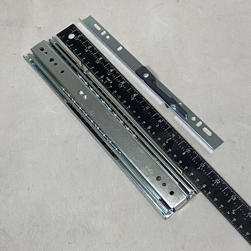KNAPE AND VOGT (10 Pk ) Over Travel Low Profile Drawer Slide Set 12 inch Silver 6505