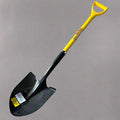 PLUMB-PRO Handle Round Point Super Shovel 27" D, Yellow & Black 326