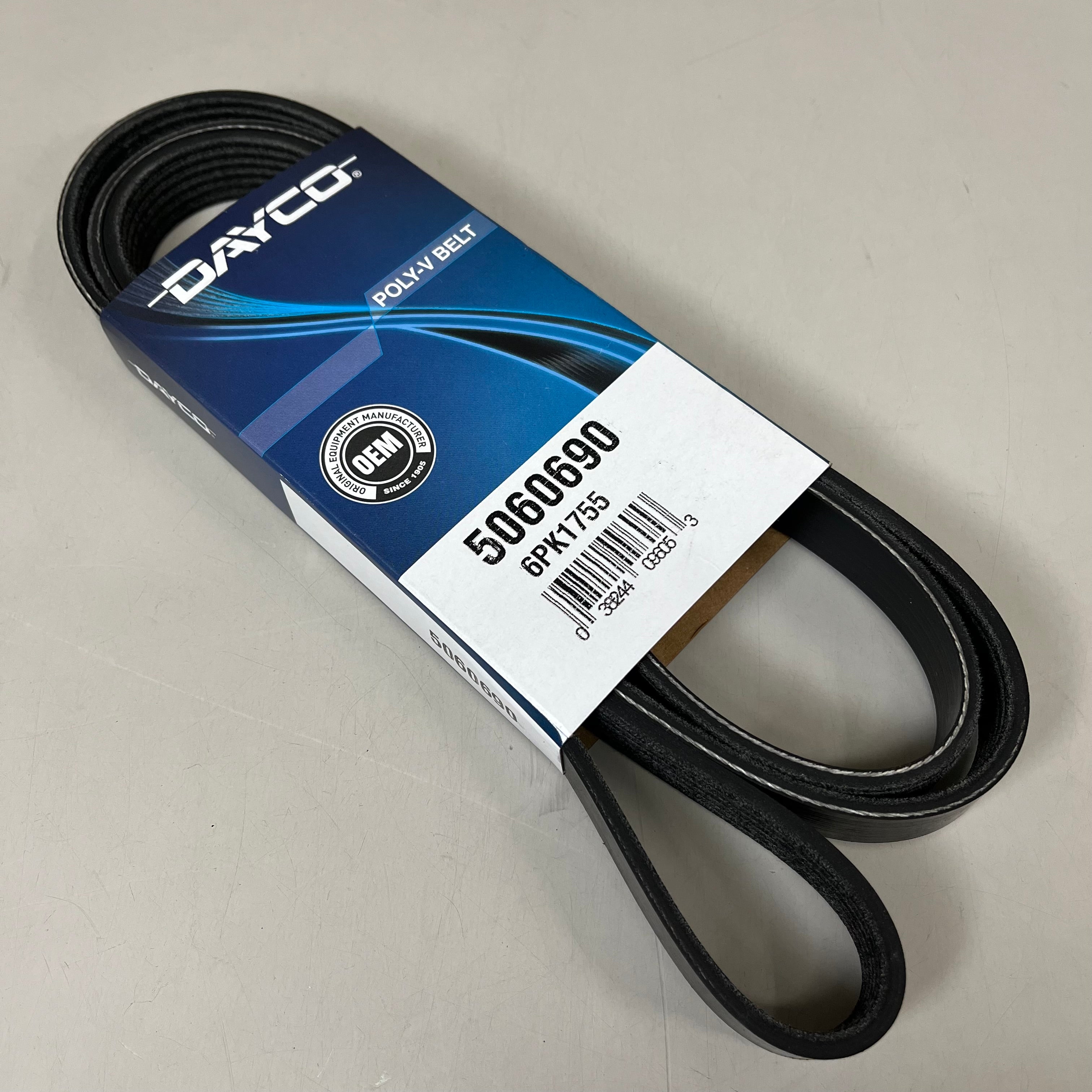 DAYCO Serpentine Belt K-Section 1754.89" Effective Length EPDM Material 5060690