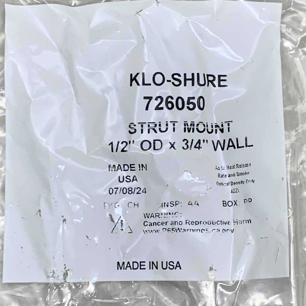 KLO-SHURE (10 Pack) Insulation Strut Mount Clamp 1/2" OD x 3/4" Wall Galv 726050