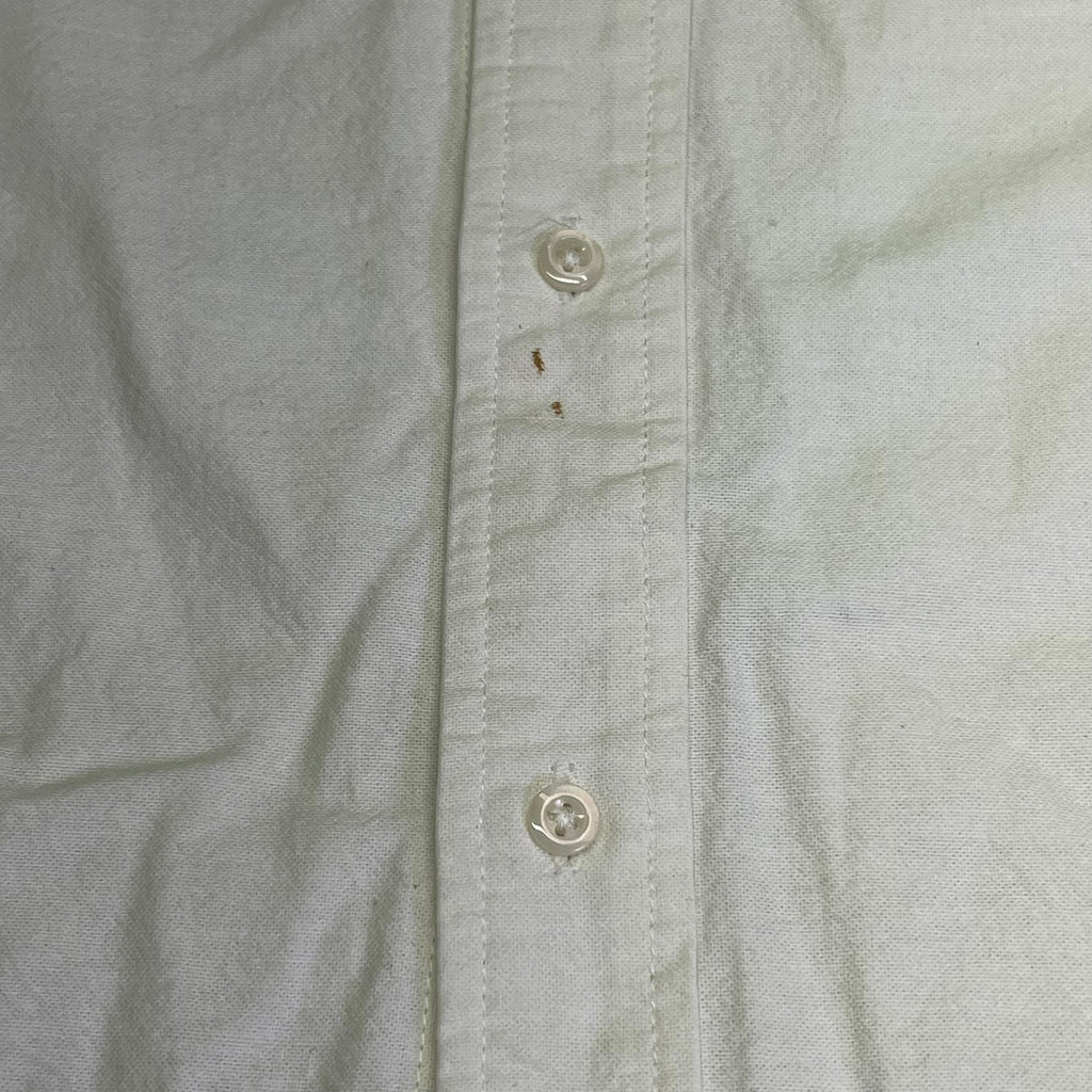 THOM BROWNE 4-Bar Stripe Curved Hem Button Up Shirt Mens Sz 2 White (Pre-Owned)