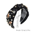 Sporty Knotted Headband Black Football