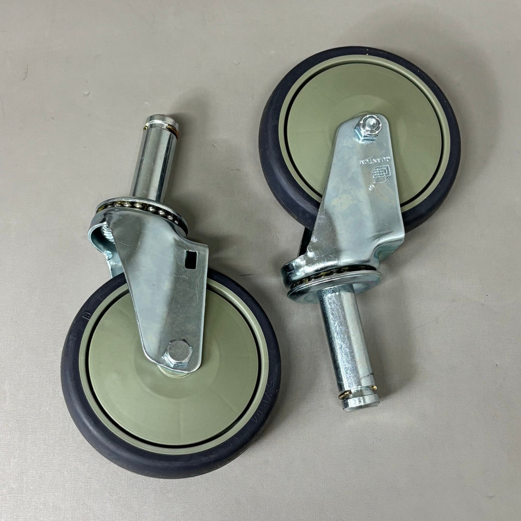 QUANTUM STORAGE SYSTEMS Swivel Stem Caster Kit 5" x 1-1/4" One Set WR-00H