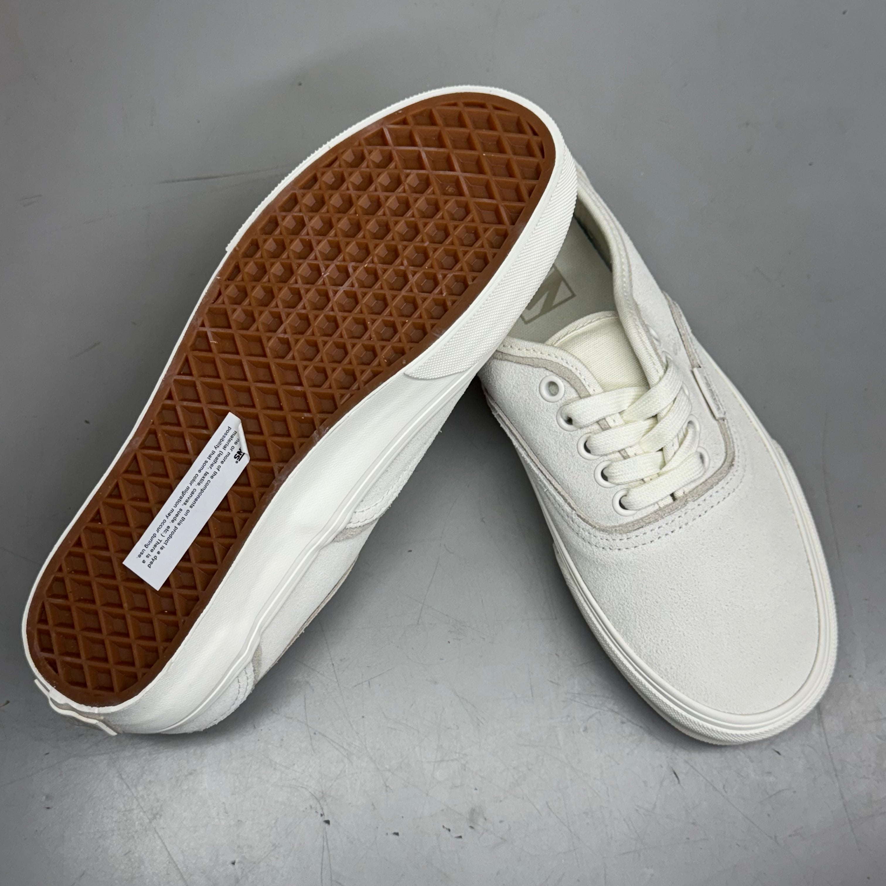 VANS Authentic Sliver Sneakers Shoes Women's Sz 8 White/White VN000D6DWWW