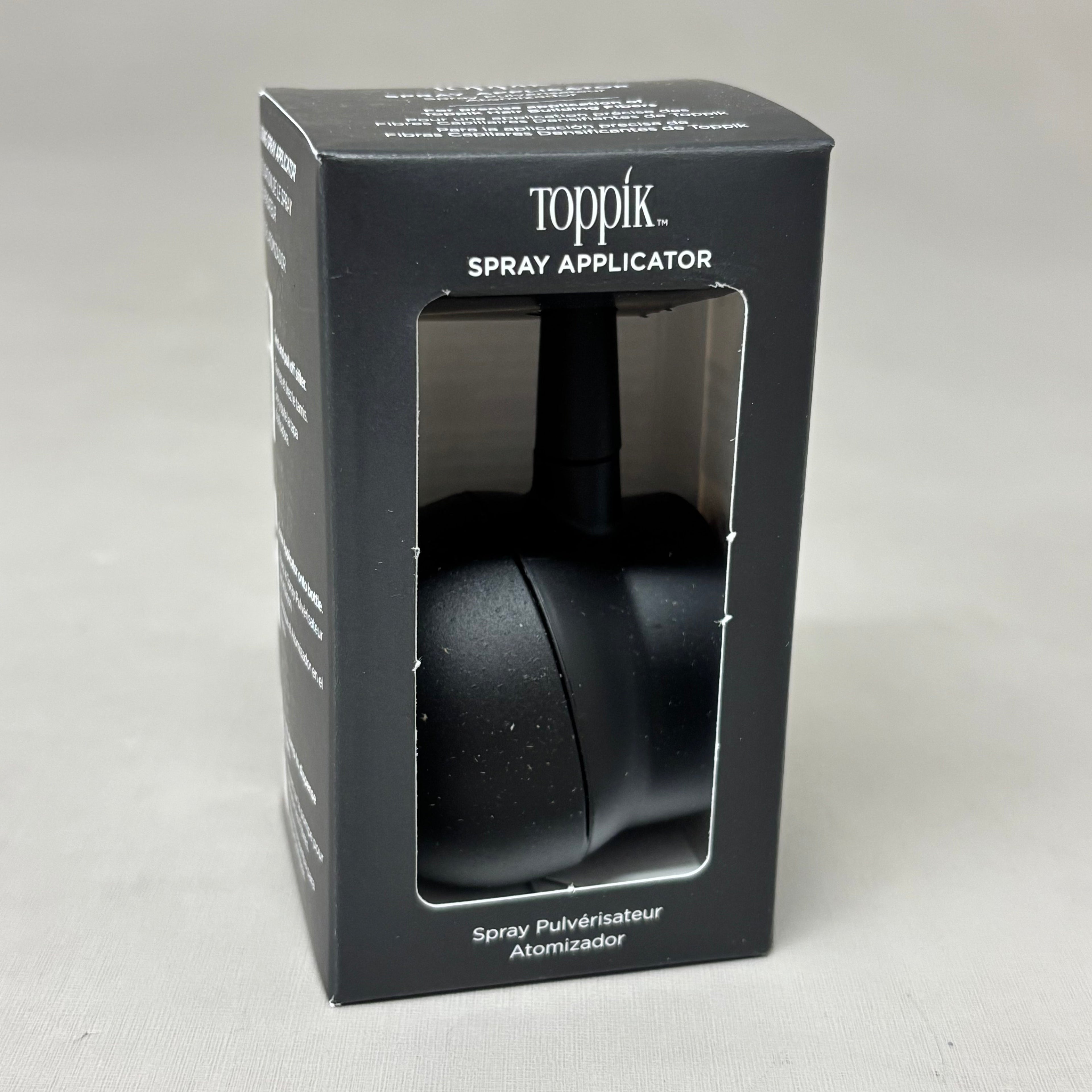 TOPPIK Fiber Spray Applicator Fits Regular & Economy Sz Hair Fiber Bottles Black
