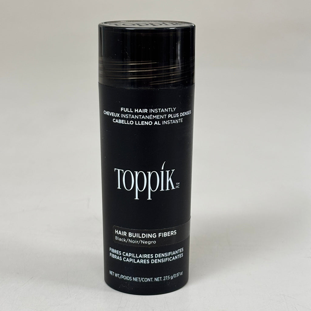 TOPPIK Safe & Natural Hair Building Fibers All Hair Types 0.97 oz Black IC3333A