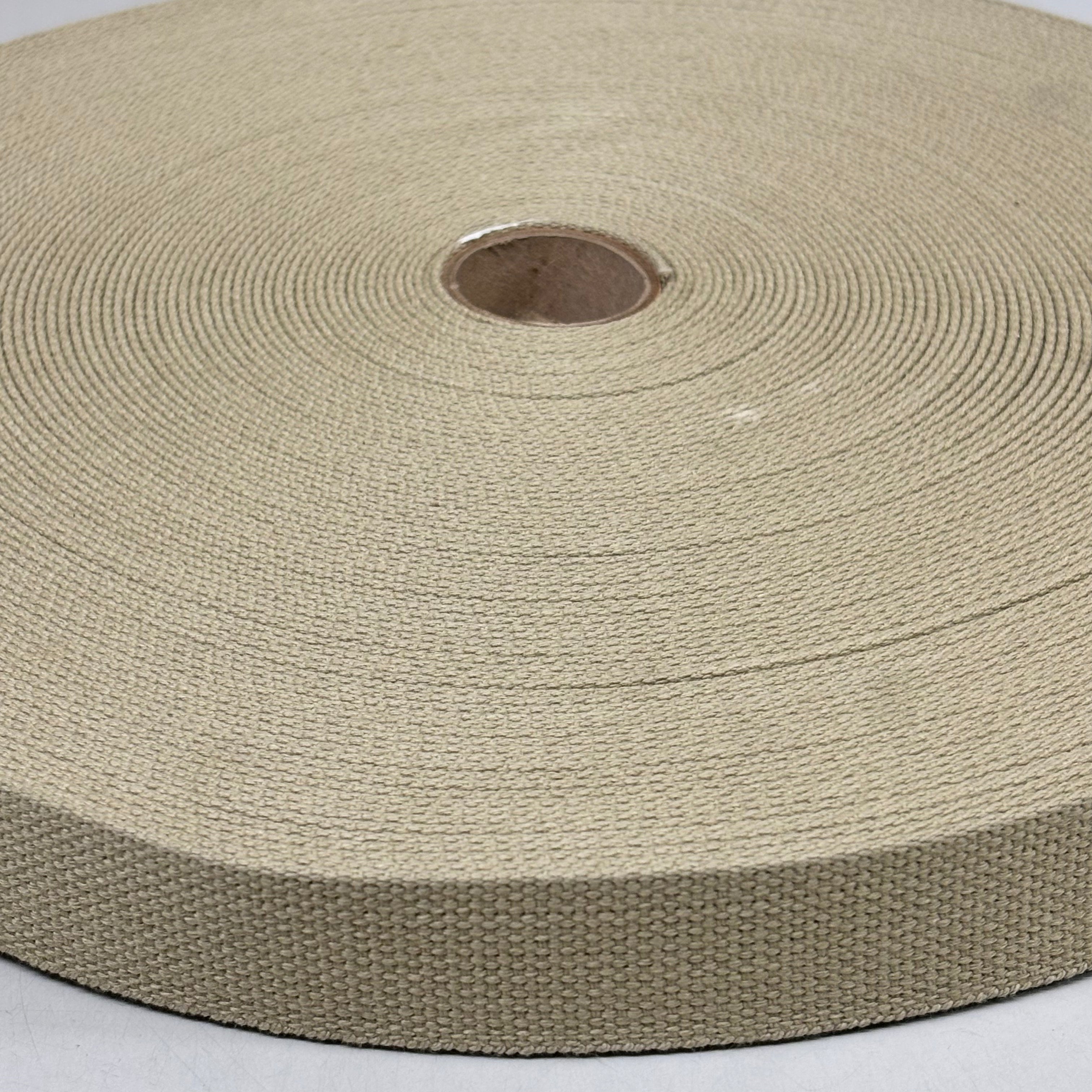 NORTH EAST KNITTING Heavy Duty Cotton Webbing/Belting 1-1/4"x50yds Beige WCAW