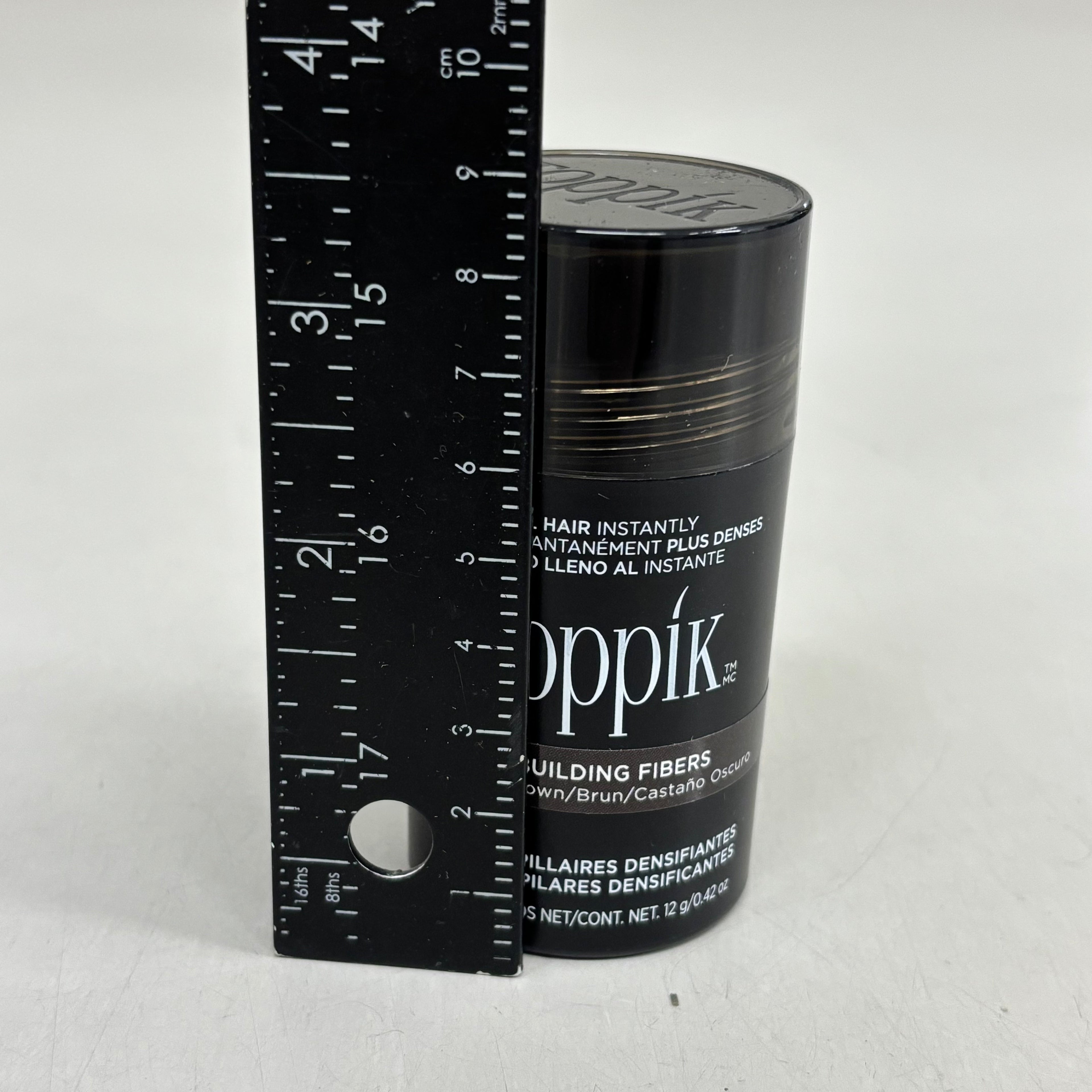 TOPPIK Safe & Natural Hair Building Fibers All Hair Types 0.42 oz Dark Brown
