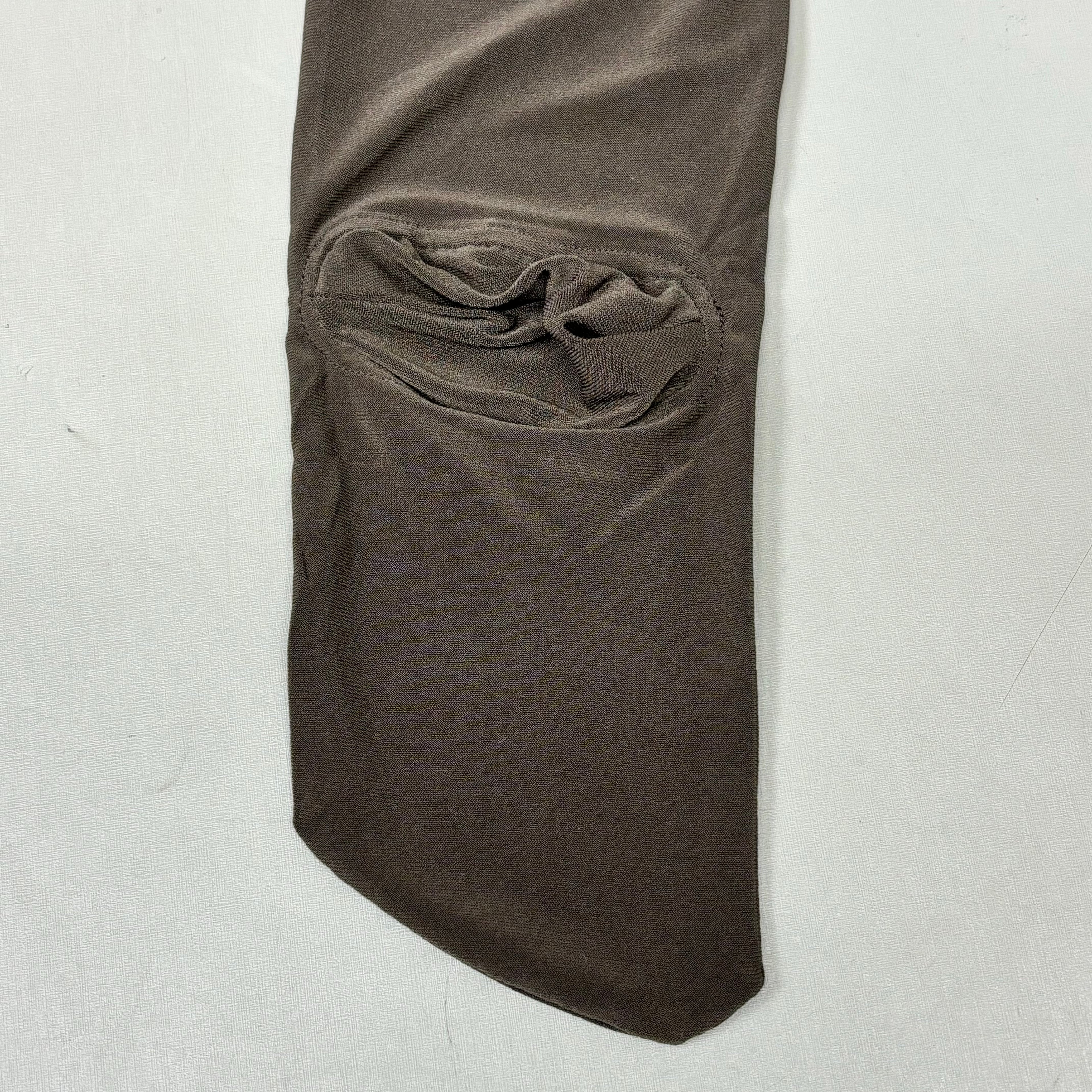 NORMA KAMALI Slim Fit Turtleneck Catsuit w/ Footsie Women's Sz XS/34 Chocolate