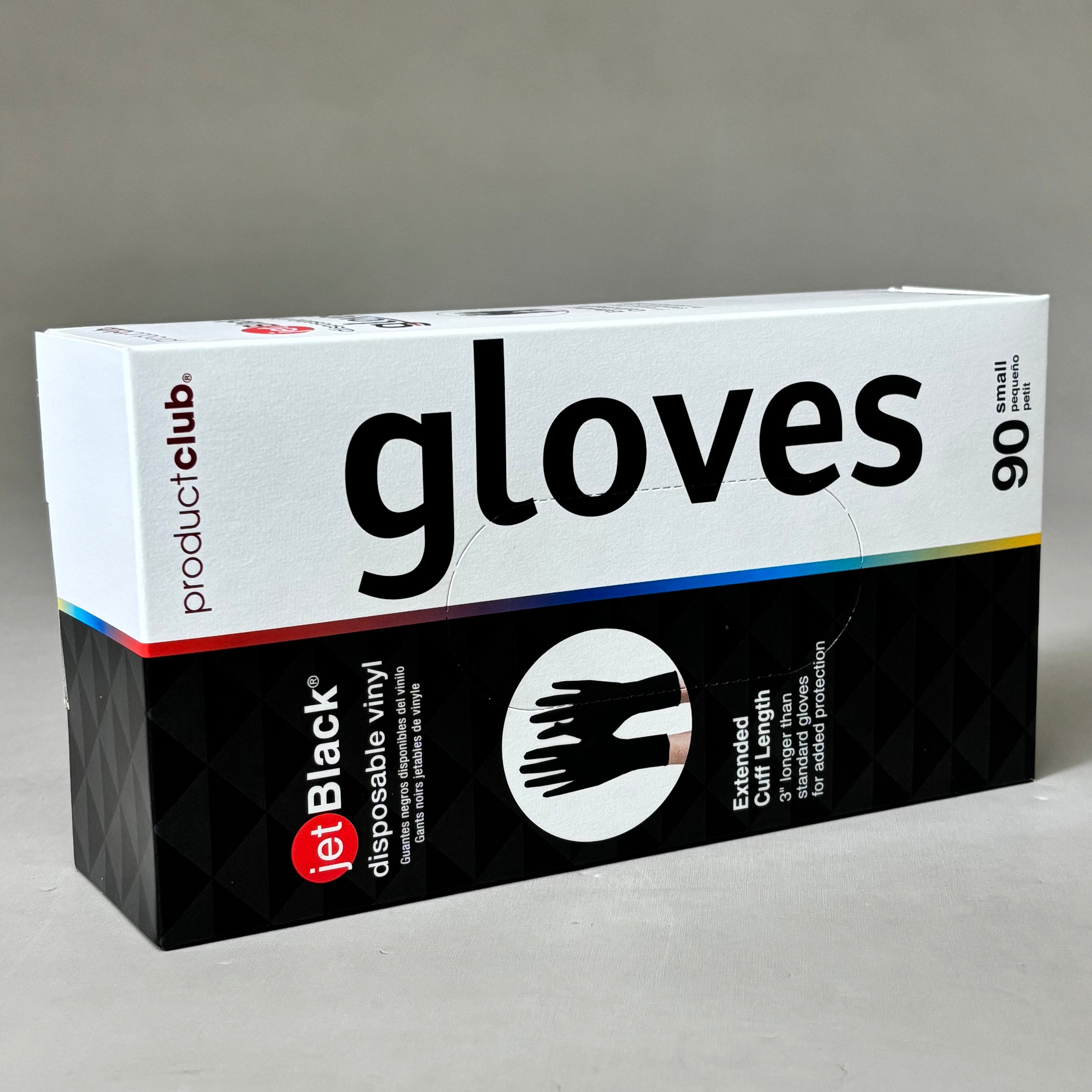 PRODUCT CLUB  (2 PACK, 90 GLOVES EACH) Disposable Vinyl Gloves Long Cuff Sz S