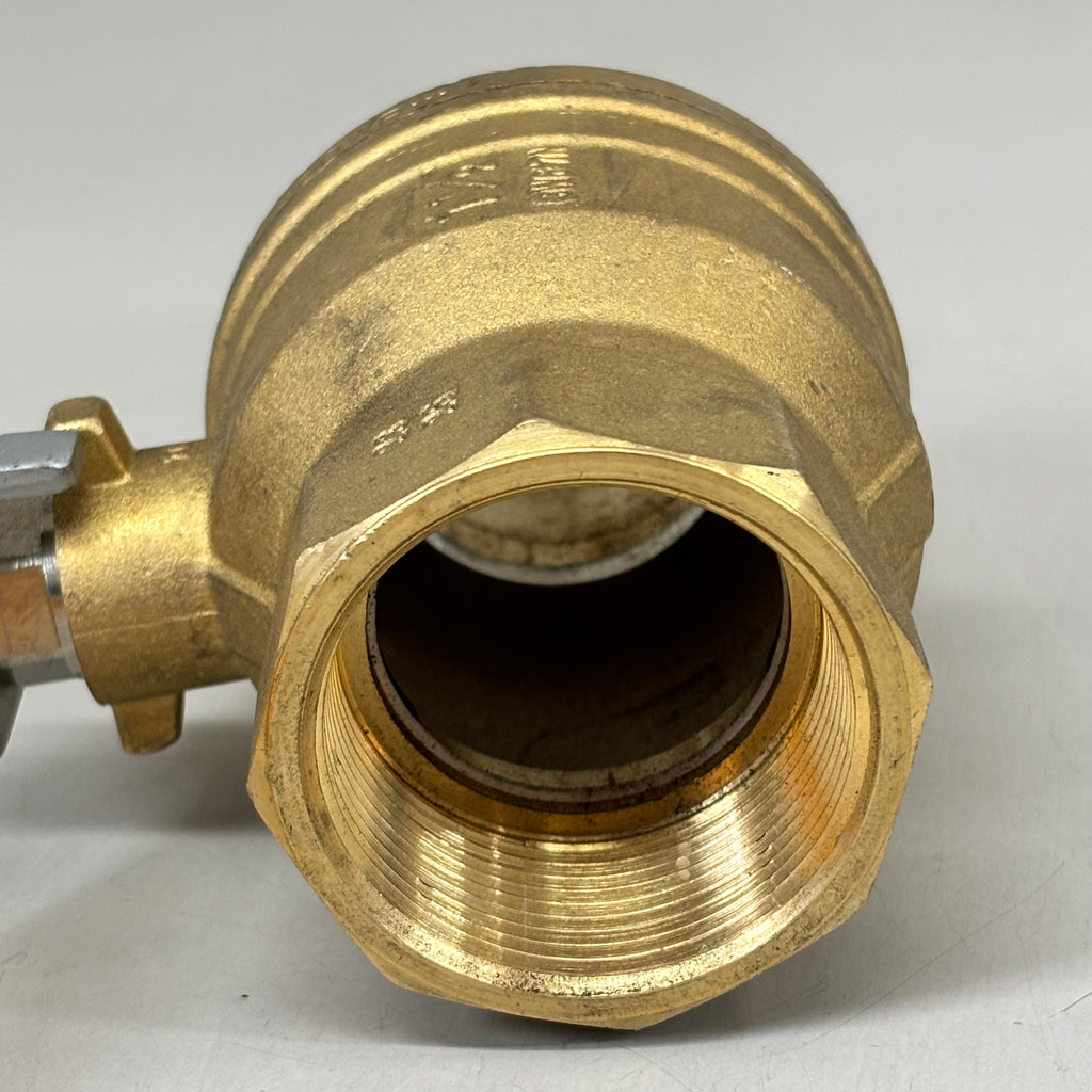 RUBINC Threaded Ball Brass Valve S95 600 CWP PN40 DN40 1-1/2" Made in Italy