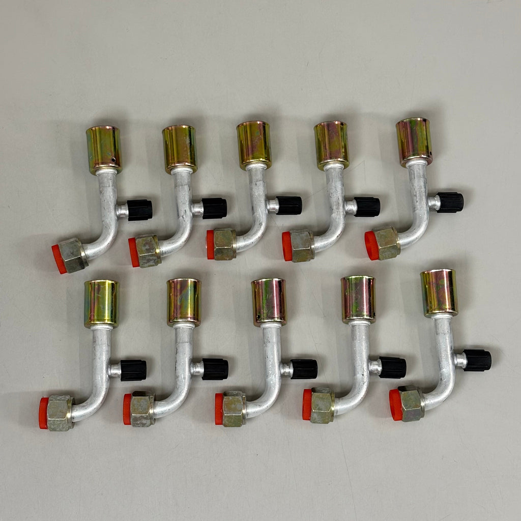 GLOBAL AIR (10 PACK!) Air Conditioning Wisepick Straight 4 1/2" x 1" Silver FT-1138