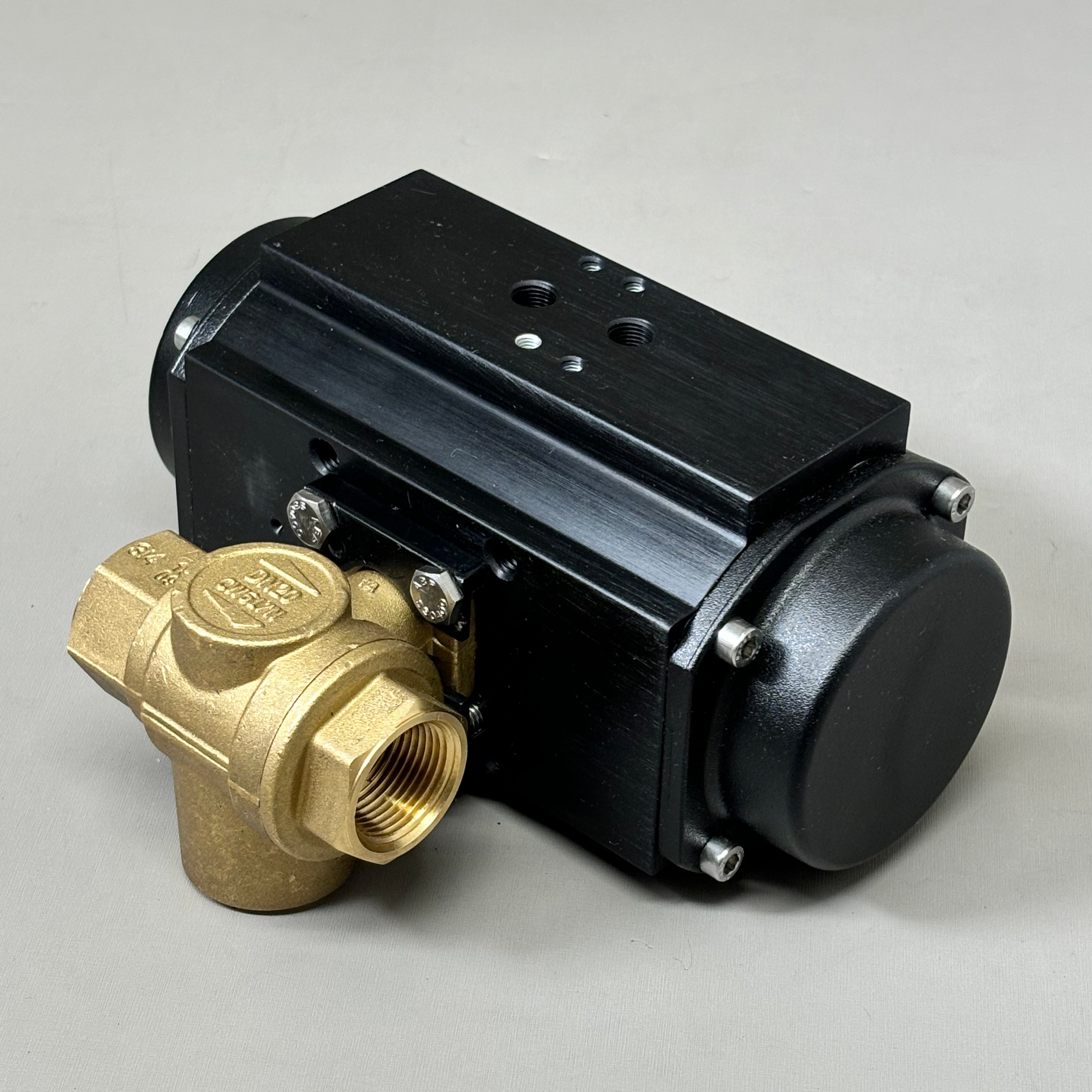 RUB Pneumatic Actuator S9 with 1" Bronze Ball Valve EA4-3 (new)