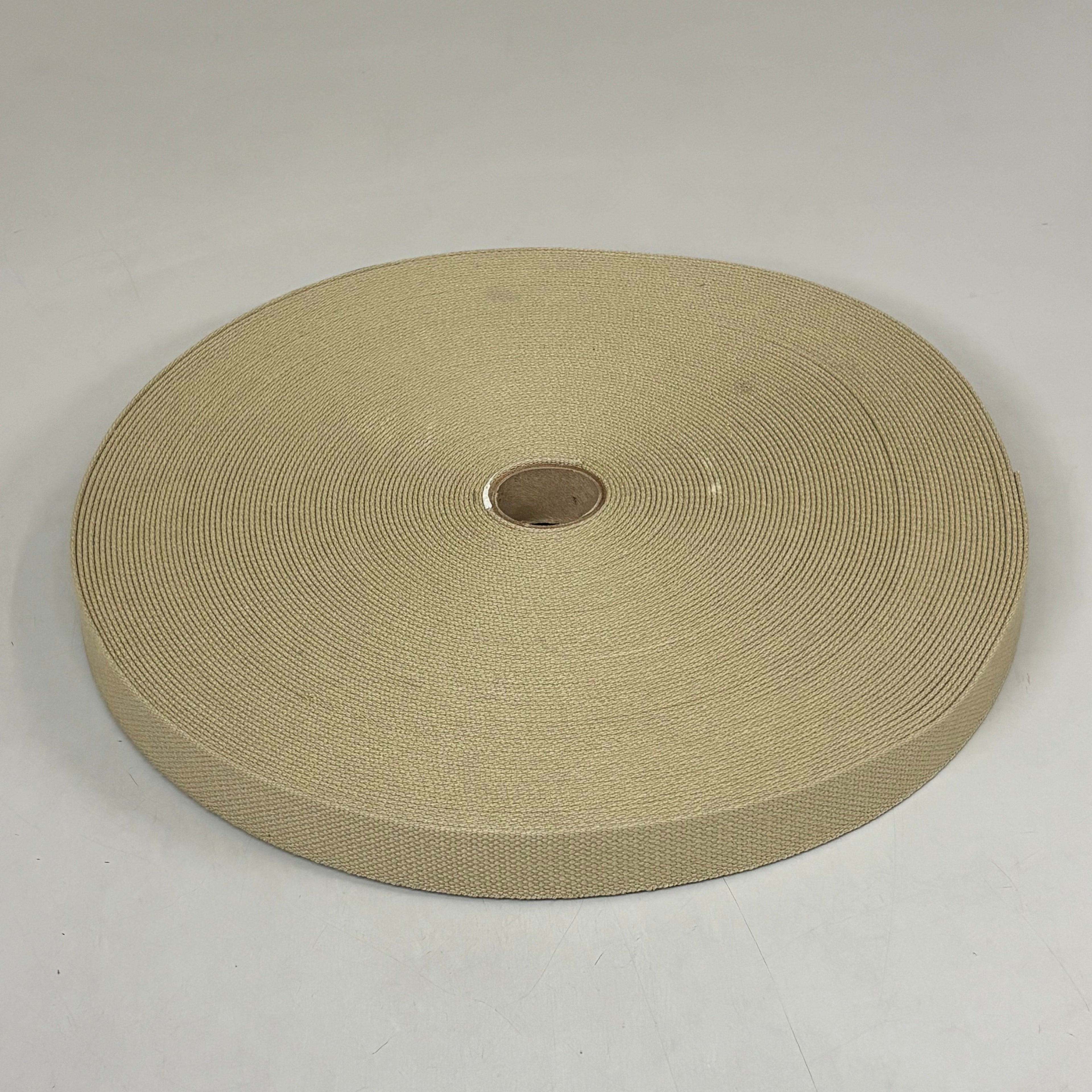 NORTH EAST KNITTING Heavy Duty Cotton Webbing/Belting 1-1/4"x50yds Beige WCAW