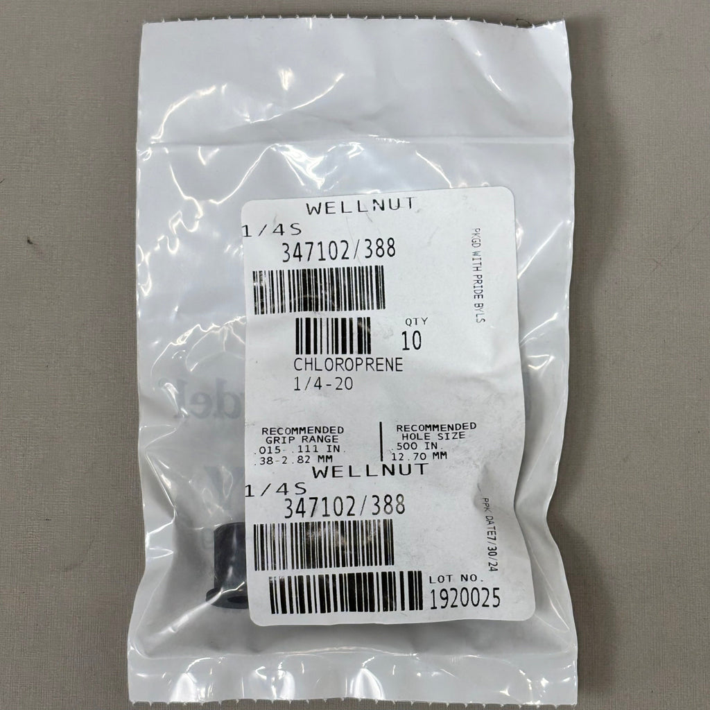 STANLEY (10 PACK) Engineered Fasting Well Nut 1-4-20 0.630 L Rubber 347102-388