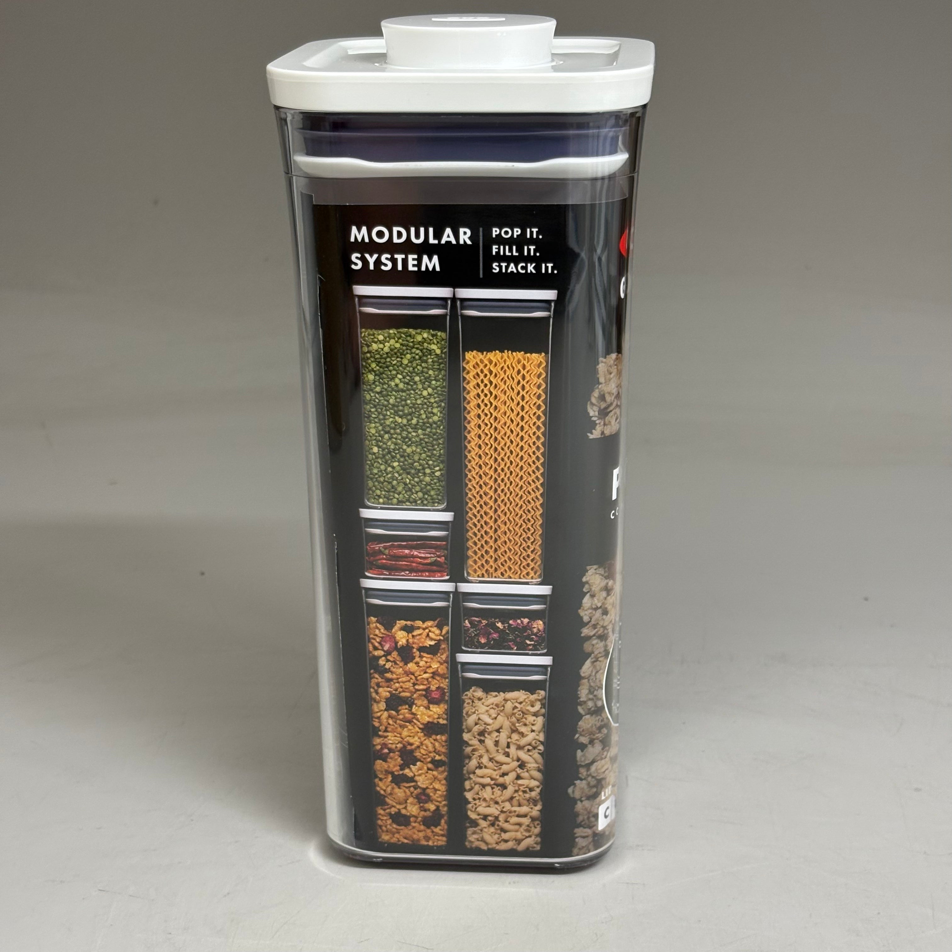 OXO (4 Pack) Good Grips POP Container Small Square Medium 1.7 Qt 719812684956