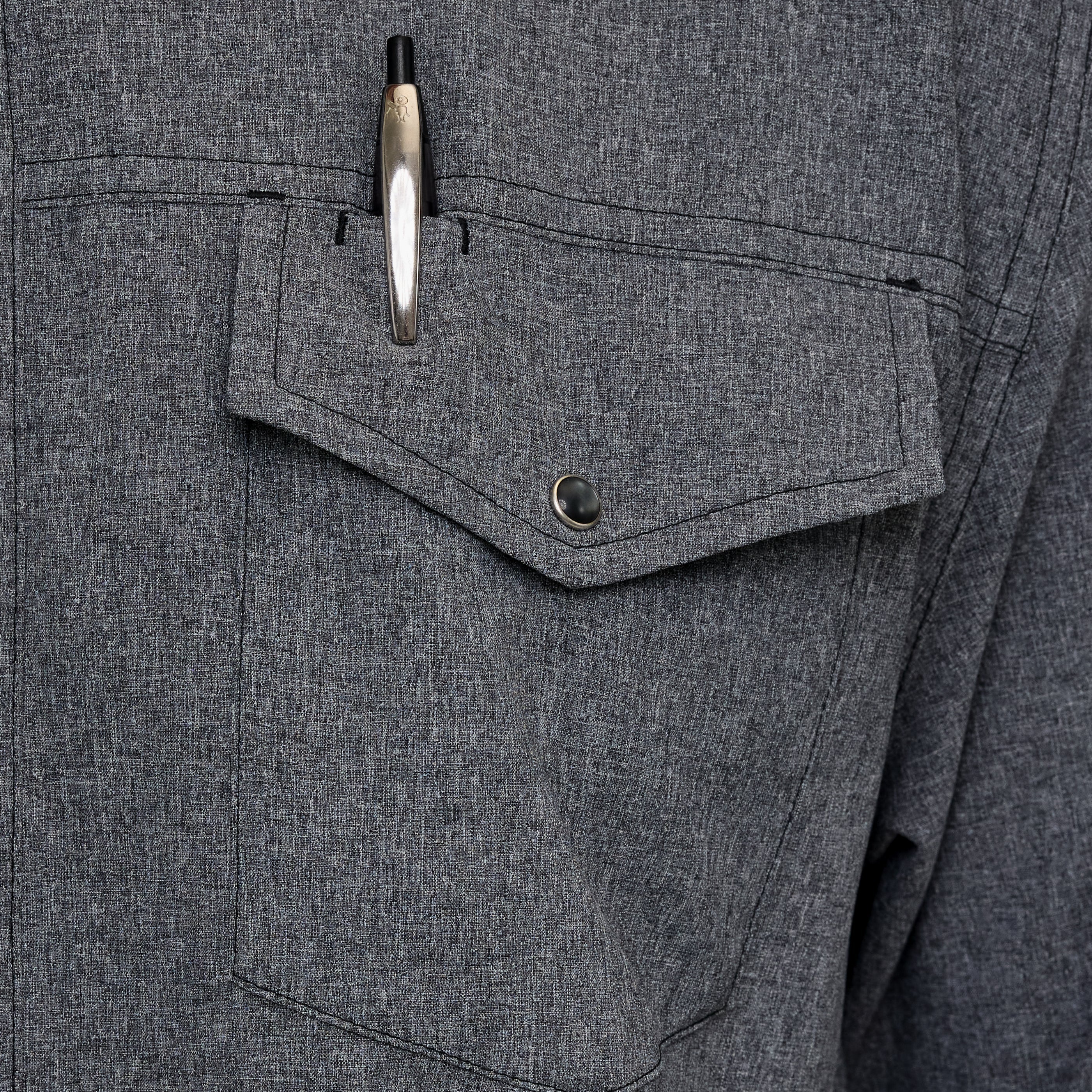 Caviar Pearl Snap Shirt | Long Sleeve