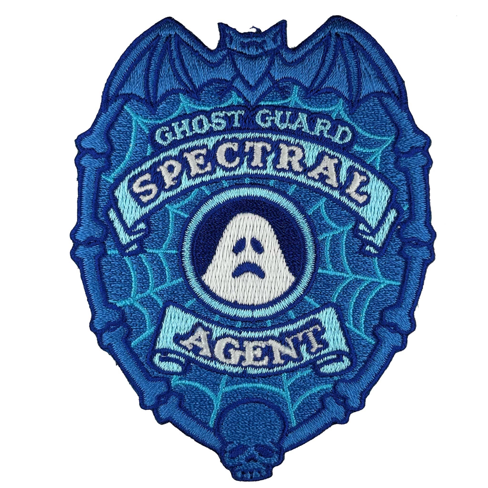 Ghost Guard: Spectral Agent Embroidered Patch - Glow-in-the-dark: Iron-on