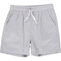 Grey Micro Stripe Swim Shorts