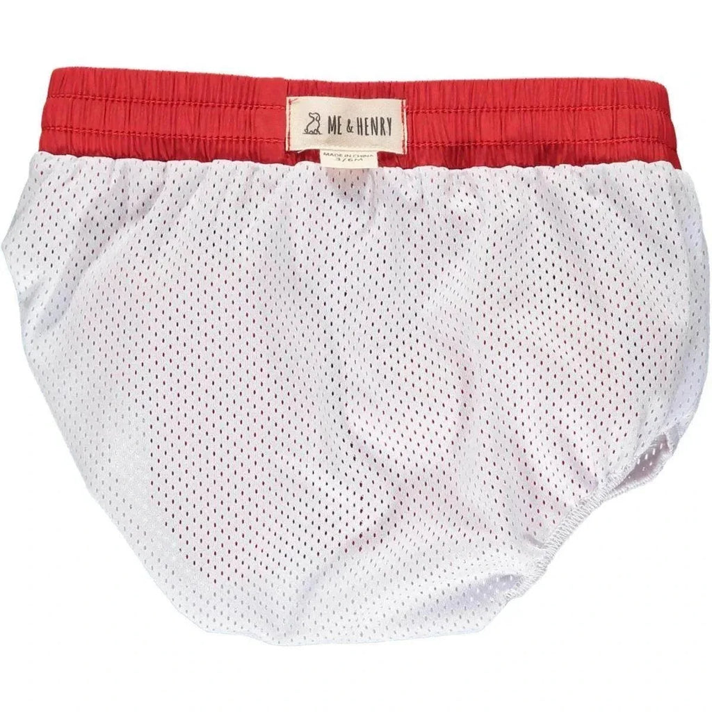 Grey Micro Stripe Swim Shorts