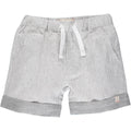 Grey Stripe Turn-up Shorts