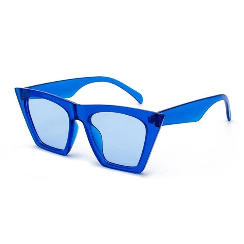 Famous Square Lady Polarized  Cat Eyes Colorful Sunglasses Retro Vintage Trend Oversized sunglasses With UV400 Protection