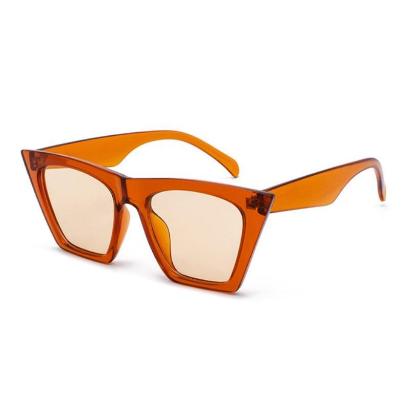 Famous Square Lady Polarized  Cat Eyes Colorful Sunglasses Retro Vintage Trend Oversized sunglasses With UV400 Protection