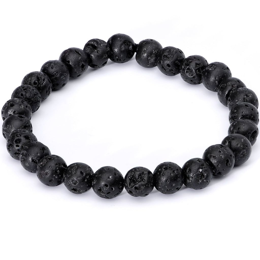 Handmade Lava Stone Citrine Scorpio Zodiac Bracelet Set of 2
