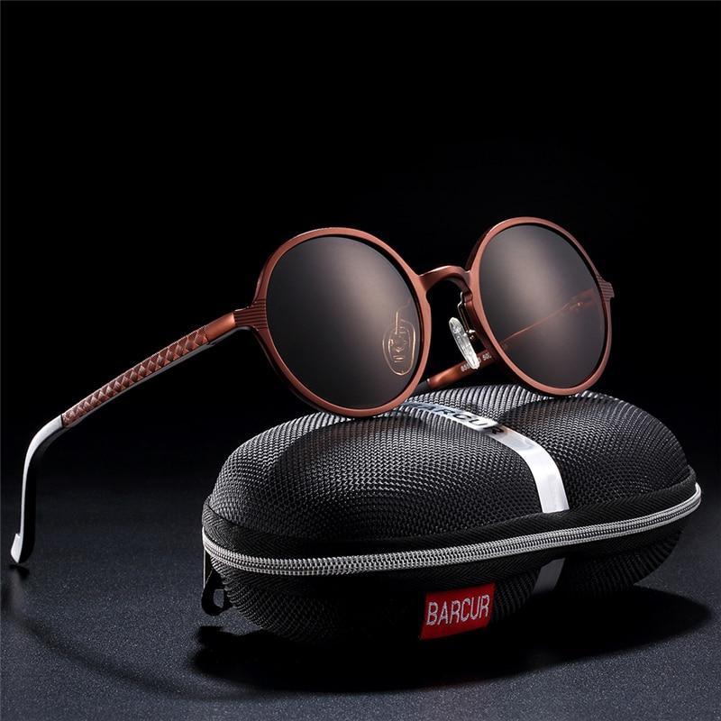 Elegant  Polarized Round Sunglasses Luxury Brand for Men Glasses In Retro Vintage Style WIth UV400 Protection