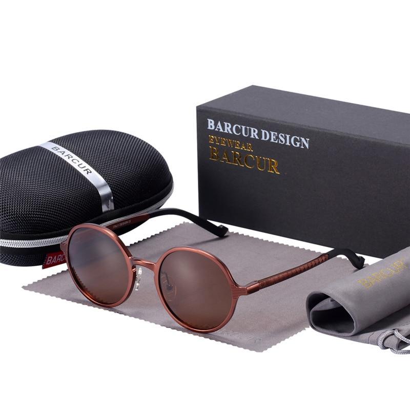 Elegant  Polarized Round Sunglasses Luxury Brand for Men Glasses In Retro Vintage Style WIth UV400 Protection
