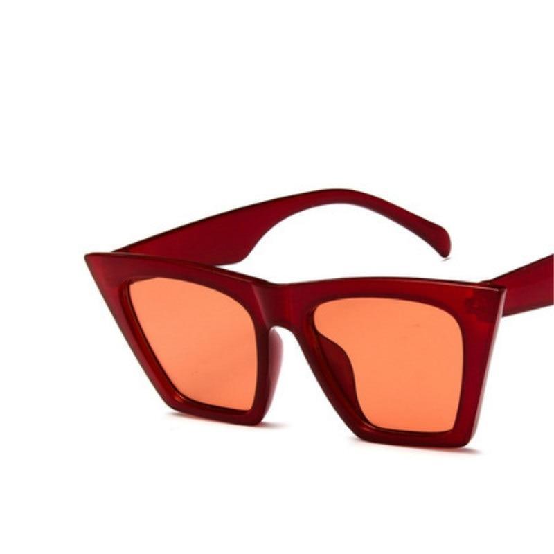 Famous Square Lady Polarized  Cat Eyes Colorful Sunglasses Retro Vintage Trend Oversized sunglasses With UV400 Protection